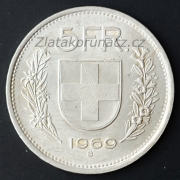 Švýcarsko - 5 frank 1969 B