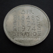 Švýcarsko - 5 frank 1974