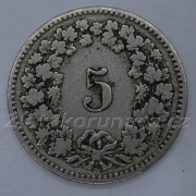 Švýcarsko - 5 rappen 1883 B