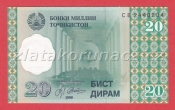 Tádžikistán - 20 Dirams 1999