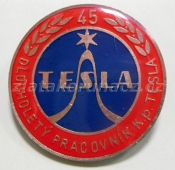 Tesla - Dlouholetý pracovník K.P.Tesla - 45 let