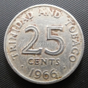 Trinidad and Tobago - 25 cents 1966