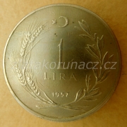 Turecko - 1 lira 1957