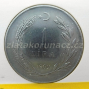 Turecko - 1 lira 1969