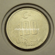 Turecko - 100 000 lira (100 bin lira) 2001