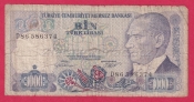 Turecko - 1000 Lira 1970(1986) I. Var. Signatury