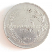 Turecko - 25 kurus 1961