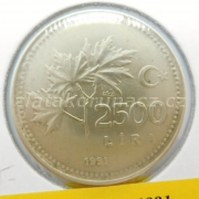 Turecko - 2500 lira 1991