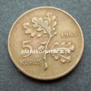 Turecko - 5 kurus 1965