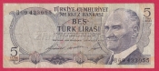 Turecko - 5 Lira 1968