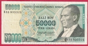 Turecko - 50 000 Lira 1970(1989)