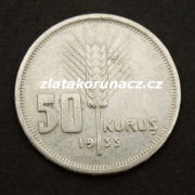 Turecko - 50 kurush 1935