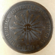 Uruguay - 2 centisimos 1869 A