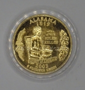 USA - Alabama - 1/4 dollar - 2003 P zlacený