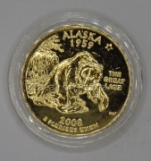 USA - Alaska - 1/4 dollar - 2008 D zlacený