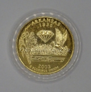 USA - Arkansas - 1/4 dollar 2003 P zlacený