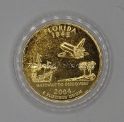 USA - Florida - 1/4 dollar 2004 D zlacený