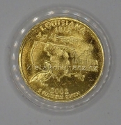 USA - Louisiana - 1/4 dollar 2002 D zlacený