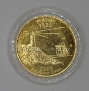 USA - Maine - 1/4 dollar 2003 D zlacený