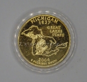 USA - Michigan - 1/4 dollar 2004 P zlacený