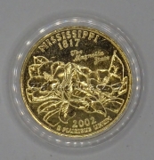 USA - Mississippi - 1/4 dollar 2002 D zlacený