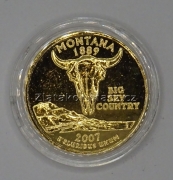 USA - Montana - 1/4 dollar 2007 D zlacený