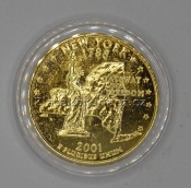 USA - New york -1/4 dollar 2001 D zlacený