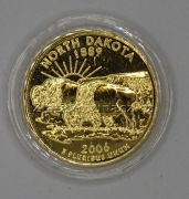 USA - North Dakota - 1/4 dollar 2006 D zlacený