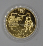 USA - Ohio - 1/4 dollar 2002 D zlacený
