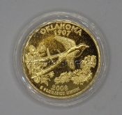 USA -Oklahoma - 1/4 dollar 2008 D zlacený