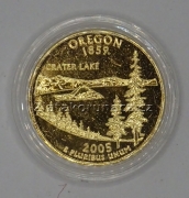 USA - Oregon 1/4 dollar 2005 D zlacený