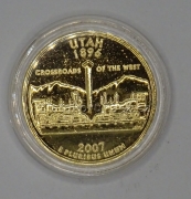 USA - Utah - 1/4 dollar 2007 D zlacený