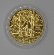 USA - Vermont - 1/4 dollar - 2001 P zlacený