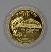 USA -Washington - 1/4 dollar 2007 P zlacený