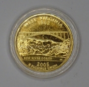 USA - West Virginia - 1/4 dollar 2005 D zlacený