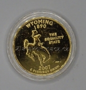 USA - Wyoming - 1/4 dollar 2007 D zlacený