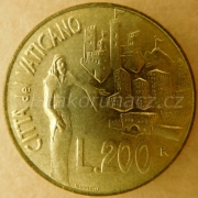Vatikán - 200 lire 1991