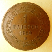 Vatikán - baiocco 1850 B