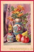 Veselé Vánoce - zátiší s vázou a ovocem