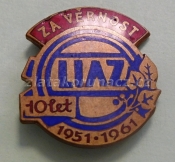 Za věrnost Liaz 10 let 1951-1961