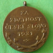 České slovo -Za zdatnost české slovo 1931