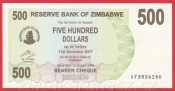 Zimbabwe - 500 Dollars 2006