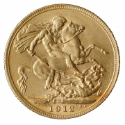 Zlatá mince Anglie - 1 Sovereign 1912