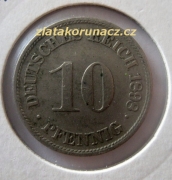 Německo - 10 Reich Pfennig 1898 F