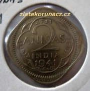 Indie-Britská - 2 annas 1941