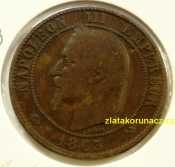 Francie - 10 centimes 1863 K