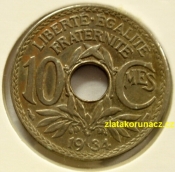 Francie - 10 centimes 1934