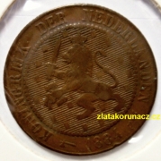 Holandsko - 2 1/2 cent 1884