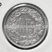 Švýcarsko - 1 frank 1880 B