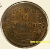 Itálie - 10 centesimi 1866 OM